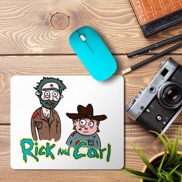 Art Hediye Rick & Carl 2 Baskılı 23x19 cm Mouse Pad