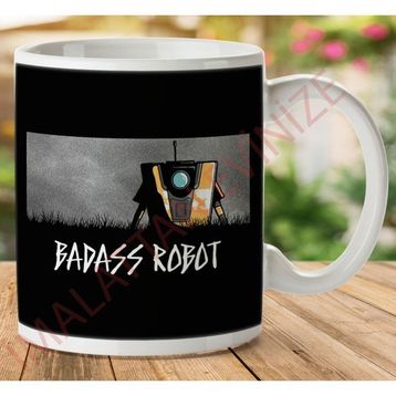 Art Hediye Robot Sınır Ötesi Bölgeler İki Tarafı Baskılı Kupa Bardak