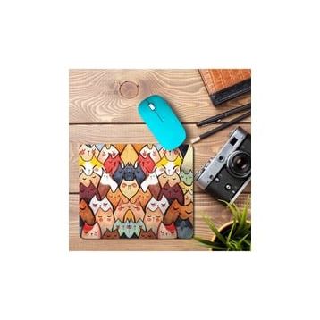 Art Hediye Sevimli Kediler Baskılı 23x19 cm Mouse Pad