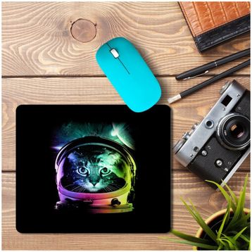 Art Hediye Space Cat V Baskılı 23x19 cm Mouse Pad
