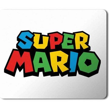 Art Hediye Super Mario Logo Baskılı 23x19 cm Mouse Pad