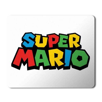 Art Hediye Super Mario Logo Baskılı 23x19 cm Mouse Pad