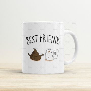 Art Hediye Tuvalet Kağıdı And Bok Best Friends D Baskılı Kupa Bardak