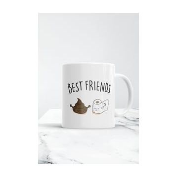 Art Hediye Tuvalet Kağıdı And Bok Best Friends D Baskılı Kupa Bardak