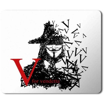 Art Hediye V for Vandetta 2 Baskılı 23x19 cm Mouse Pad