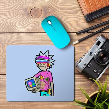 Art Hediye Vaporwave Rick Baskılı 23x19 cm Mouse Pad
