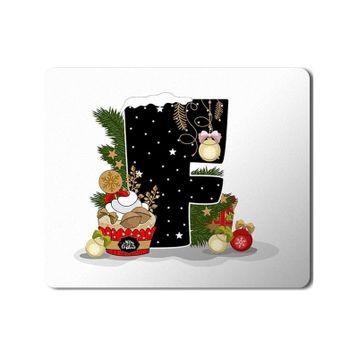 Art Hediye Yeni Yıl Merry Christmas Yılbaşı'na Özel F Harfi 23x19 cm Mouse Pad