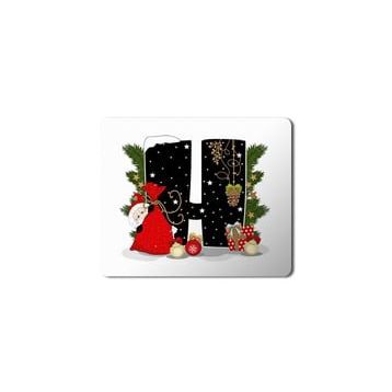 Art Hediye Yeni Yıl Merry Christmas Yılbaşı'na Özel H Harfi 23x19 cm Mouse Pad