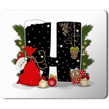 Art Hediye Yeni Yıl Merry Christmas Yılbaşı'na Özel H Harfi 23x19 cm Mouse Pad