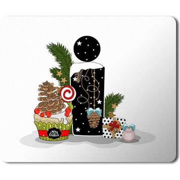 Art Hediye Yeni Yıl Merry Christmas Yılbaşı'na Özel I Harfi 23x19 cm Mouse Pad