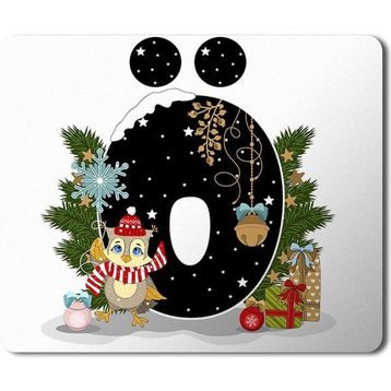 Art Hediye Yeni Yıl Merry Christmas Yılbaşı'na Özel Ö Harfi 23x19 cm Mouse Pad