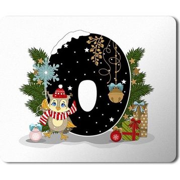 Art Hediye Yeni Yıl Merry Christmas Yılbaşı'na Özel Ö Harfi 23x19 cm Mouse Pad