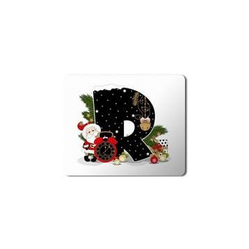 Art Hediye Yeni Yıl Merry Christmas Yılbaşı'na Özel R Harfi 23x19 cm Mouse Pad