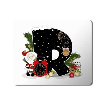 Art Hediye Yeni Yıl Merry Christmas Yılbaşı'na Özel R Harfi 23x19 cm Mouse Pad