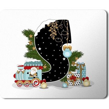 Art Hediye Yeni Yıl Merry Christmas Yılbaşı'na Özel S Harfi 23x19 cm Mouse Pad