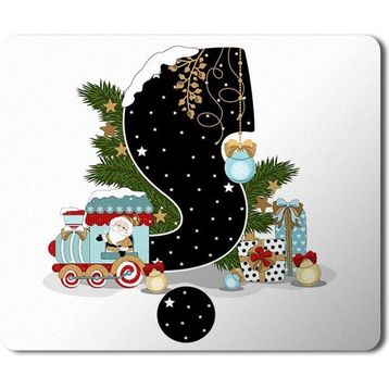 Art Hediye Yeni Yıl Merry Christmas Yılbaşı'na Özel S Harfi 23x19 cm Mouse Pad