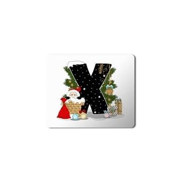 Art Hediye Yeni Yıl Merry Christmas Yılbaşı'na Özel x Harfi 23x19 cm Mouse Pad