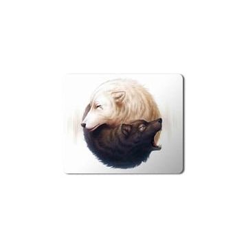 Art Hediye Ying Yang Kurt Baskılı 23x19 cm Mouse Pad
