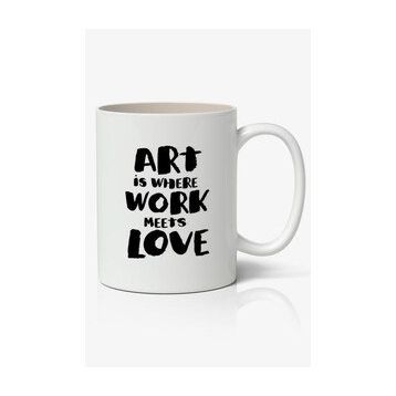 Art İs Where Baskılı Kupa