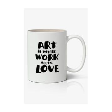 Art İs Where Baskılı Kupa