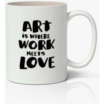 Art İs Where Baskılı Kupa