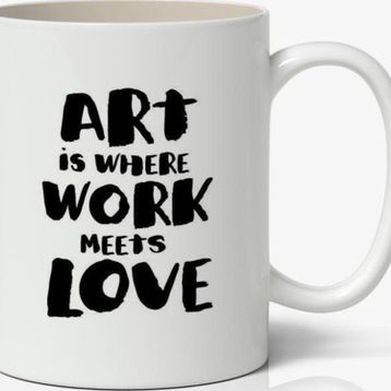 Art İs Where Baskılı Kupa