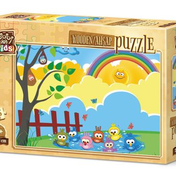 Art Kids Banyo Zamanı 25 Parça Ahşap Puzzle