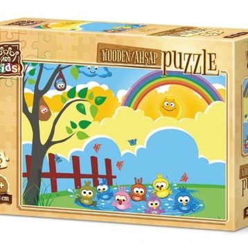 Art Kids Banyo Zamanı 25 Parça Ahşap Puzzle