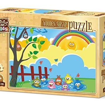 Art Kids Banyo Zamanı 25 Parça Ahşap Puzzle