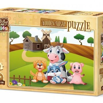 Art Kids Çiftlik Pozu 50 Parça Ahşap Puzzle