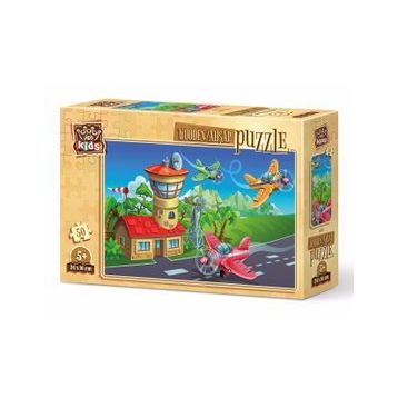 Art Kids Çılgın Pilotlar 50 Parça Ahşap Puzzle