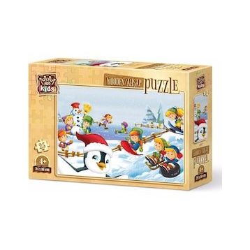 Art Kids Kış Sporcuları 25 Parça Ahşap Puzzle