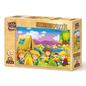 Art Kids Meraklı Kampçılar 25 Parça Ahşap Puzzle