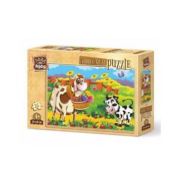 Art Kids Romantik İnek 25 Parça Ahşap Puzzle