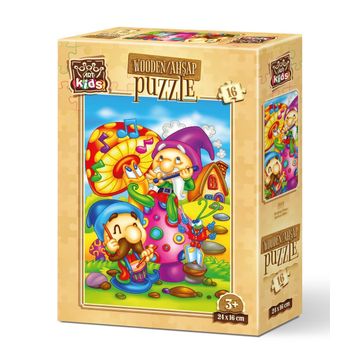 Art Kids Şarkıcı Elfler 16 Ahşap Parça Puzzle