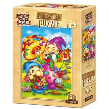 Art Kids Şarkıcı Elfler 16 Ahşap Parça Puzzle
