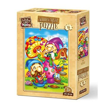 Art Kids Şarkıcı Elfler 16 Ahşap Parça Puzzle