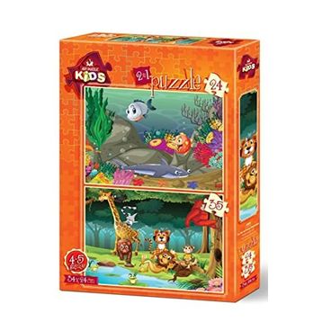 Art Kids Su Altı ve Orman Hayvanları 24+35 Parça Puzzle