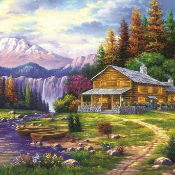 Art Puzzle 1000 Parça Dağlarda Günbatımı Puzzle