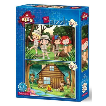 Art Puzzle 4519 2x100 Parça İzci Kampı Puzzle