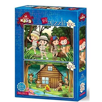 Art Puzzle 4519 2x100 Parça İzci Kampı Puzzle
