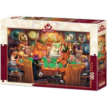 Art Puzzle 5094 Kumarbaz Köpekler 500 Parça Puzzle