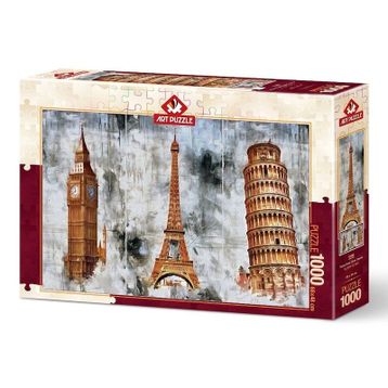 Art Puzzle 5199 1000 Parça Üç Şehir Üç Kule Puzzle