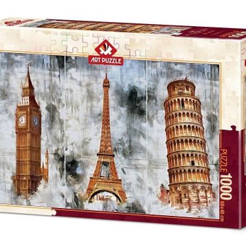 Art Puzzle 5199 1000 Parça Üç Şehir Üç Kule Puzzle