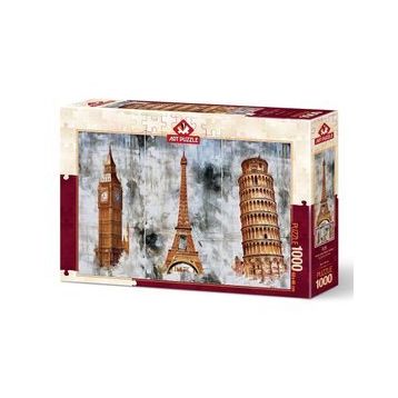 Art Puzzle 5199 1000 Parça Üç Şehir Üç Kule Puzzle