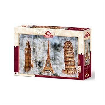 Art Puzzle 5199 1000 Parça Üç Şehir Üç Kule Puzzle
