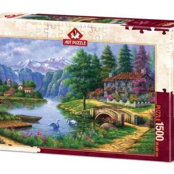 Art Puzzle 5371 1500 Parça Göl Köy Puzzle