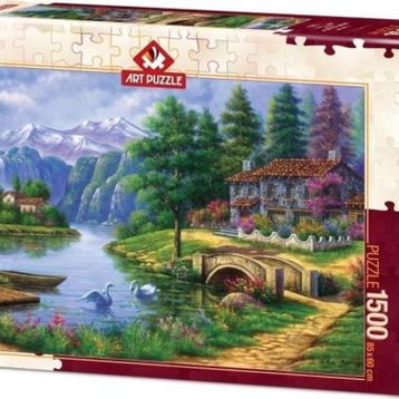 Art Puzzle 5371 1500 Parça Göl Köy Puzzle