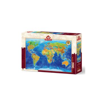 Art Puzzle 5496 2000 Parça Jeopolitik Dünya Haritası Puzzle