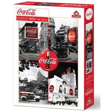Art Puzzle Coca-Cola Siyah Beyaz'ın Kırmızılığı 1000 Parça Puzzle